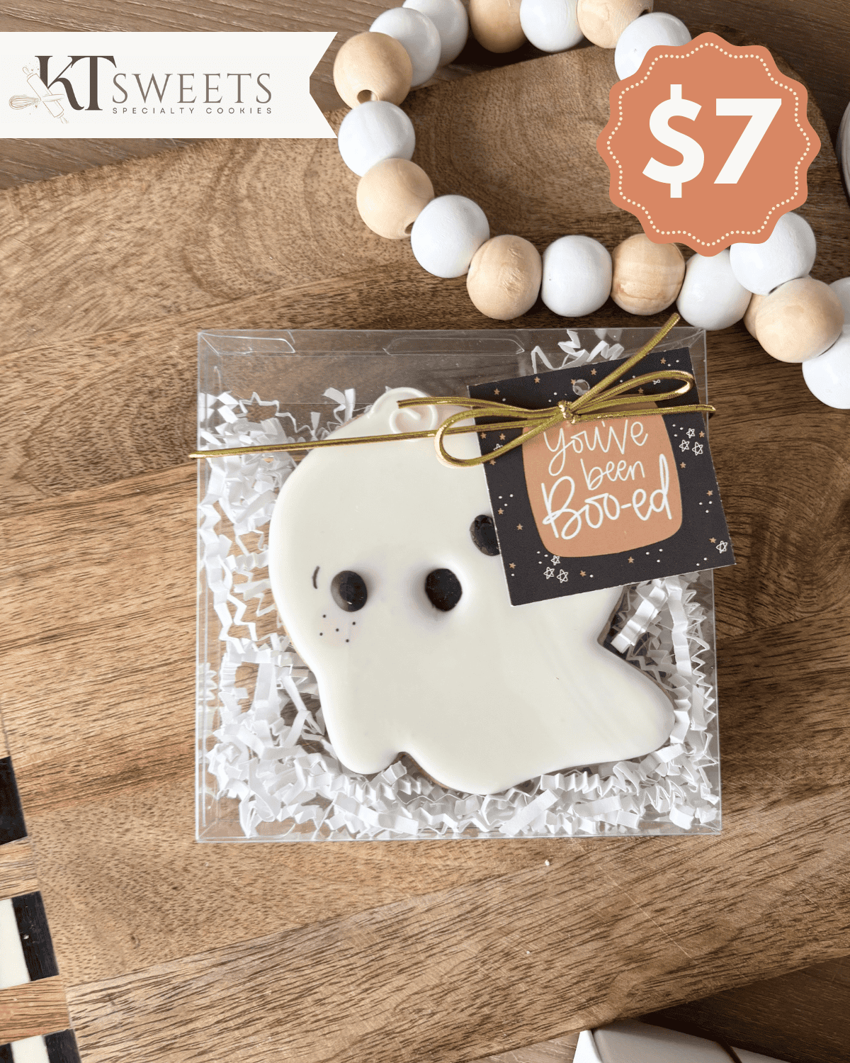 "You've Been Boo-ed" Ghost Cookie
