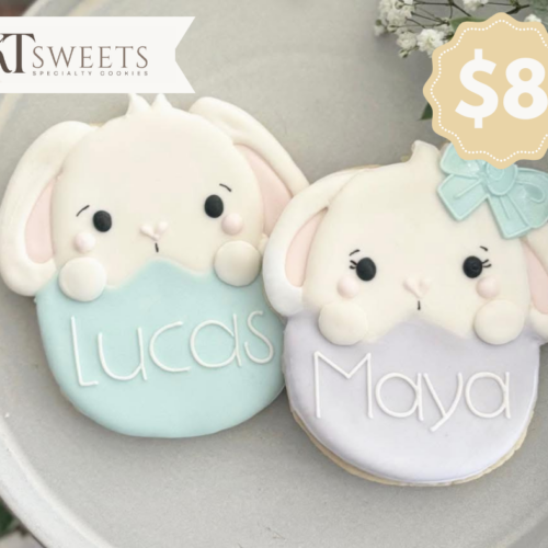 Personalized Bunny Cookie