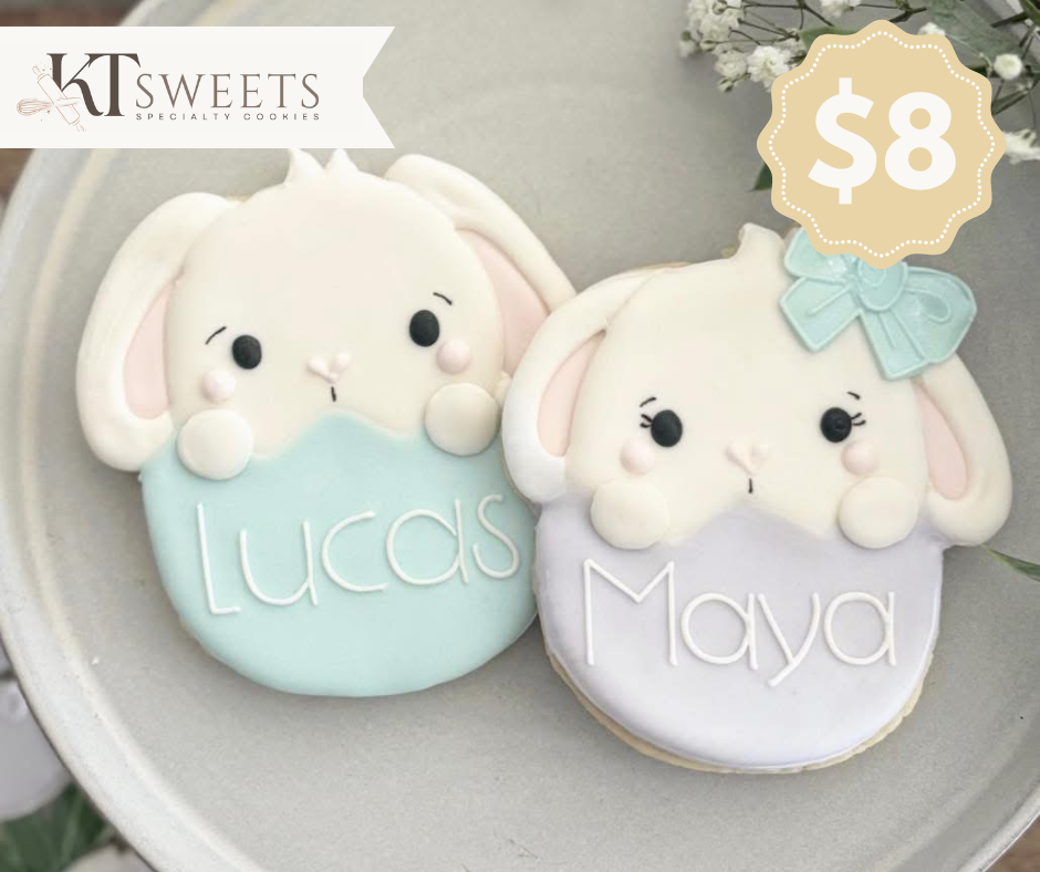 Personalized Bunny Cookie