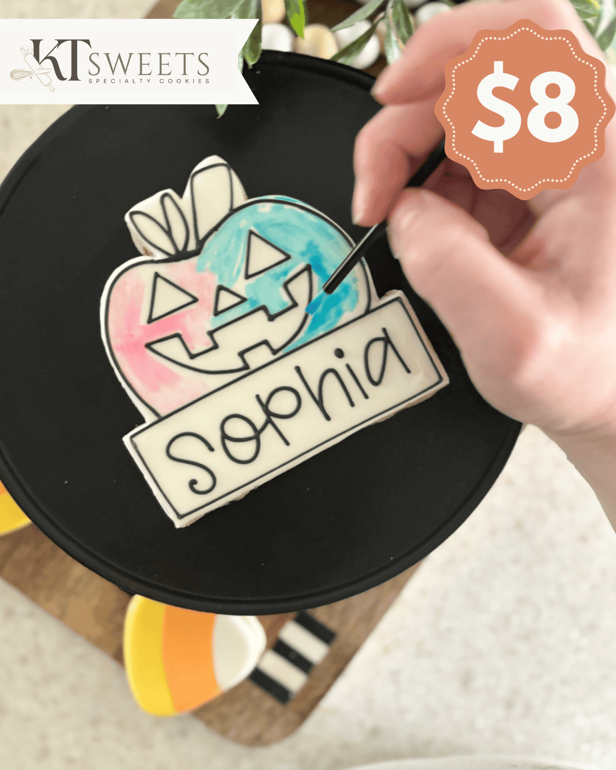 Paint-Your-Own Jack-O-Lantern Cookie (PERSONALIZED) - Image 2